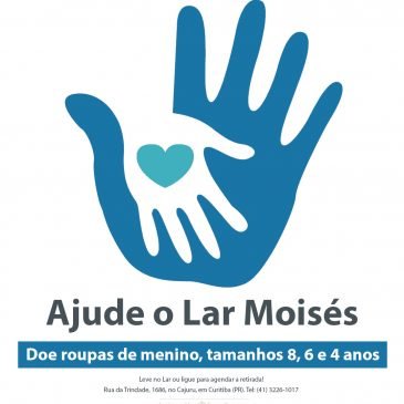 Lar Moisés precisa de roupas para meninos